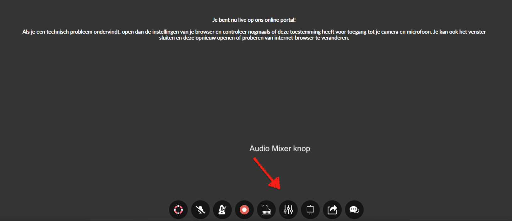Audio mixer knop